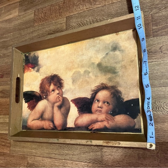 Cherub Print Wooden Tray - Picture 2 of 3
